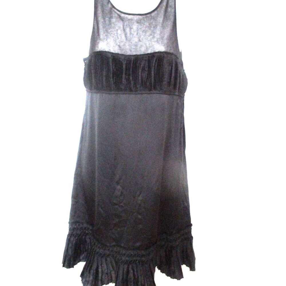 AKA New York Black Sleeveless Pleat Shift Dress Sz S NWOT $175